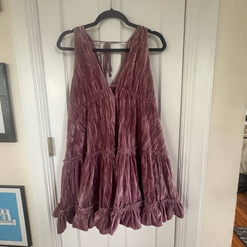 Free People Flowy Sleeveless Ruffled Dress